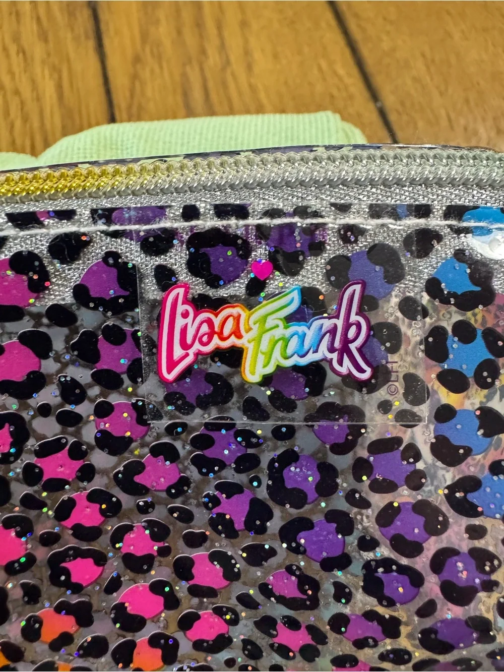 Morphe X Lisa Frank Rainbow Leopard Print Pencil Pouch Makeup Cosmetic Case Bag
